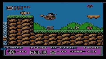 FELIX THE CAT. Round 1-2. Old game. Games-Dendy. Retro game.