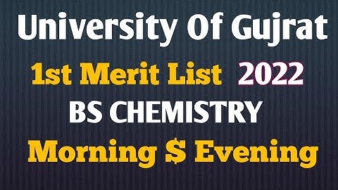 Uog First merit List 2022||Bs chem Merit list||#Uog#Merit List