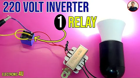 How to make a 12v to 220v inverter with only one relay?