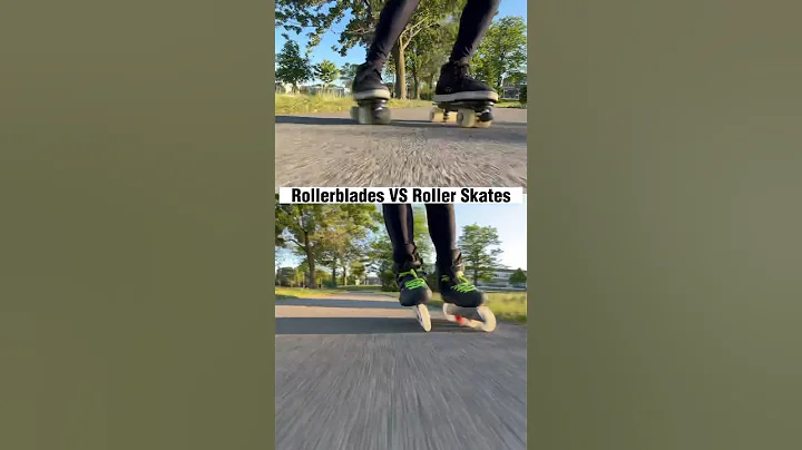 Rollerblades VS Roller Skates 🔥😱 #skating #tips #freestyle #shorts