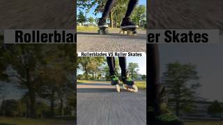 Rollerblades VS Roller Skates 🔥😱 #skating #tips #freestyle #shorts