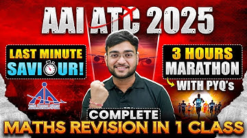 📘 AAI ATC Maths Classes 2025 | AAI ATC Maths Marathon 2025 | Complete Maths Revision in 1 Class!