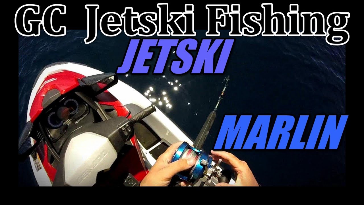 Marlin from a jetski jigging and livebait Gopro 