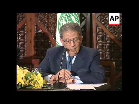 Arab states urge Lebanon to end crisis, Amr Moussa presser