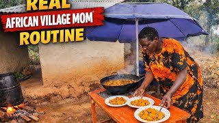 Real African village mom's routine|Cooking Traditional Githeri with Matoke & Butternut 