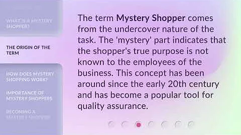 Mystery shopping