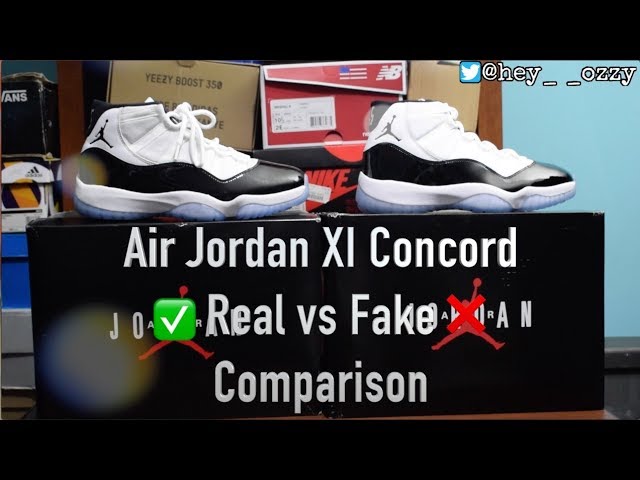 Air Jordan 11 Concord Real vs Fake (UA) Comparison (@hey_ozzy) YouTube