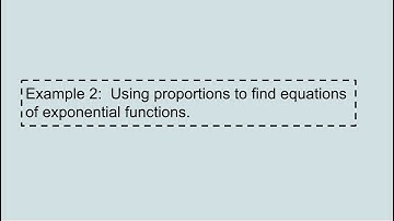 Making Exponential Equations 2: Starting with two ordered pairs and using a proportion.