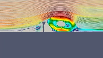 ALE-SSM Method: Unsteady flow past an elastic cantilever modeled with force-based frame elements