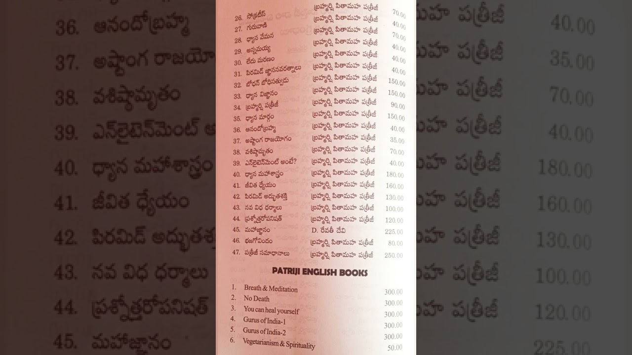 patriji spiritual society important books📚📖