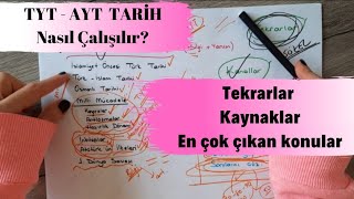 TYT AYT TARİH EN ÖNEMLİ KONULAR, NASIL ÇALIŞILIR, KAYNAK ÖNERİLERİ, TEKRAR YÖNTEMLERİ  #YKS
