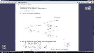 26) Edexcel GCSE Higher Tier Paper 2 - 7 November 2014 Q19