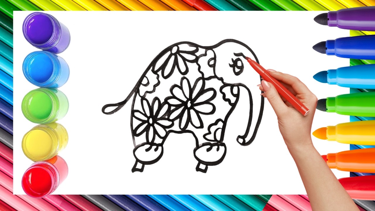 How To Draw cute Lirili Larila Drawing, Painting & Coloring For Kids and Toddlers_🌈🎨 🐋