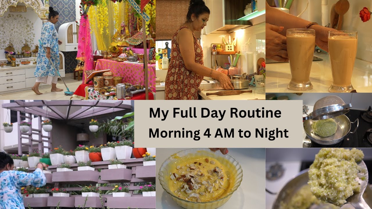 मेरा पूरे दिन का रूटीन कुछ आसान नहीं है Full Day Routine ,Home , Kitchen , Pooja , Recipes & Plants