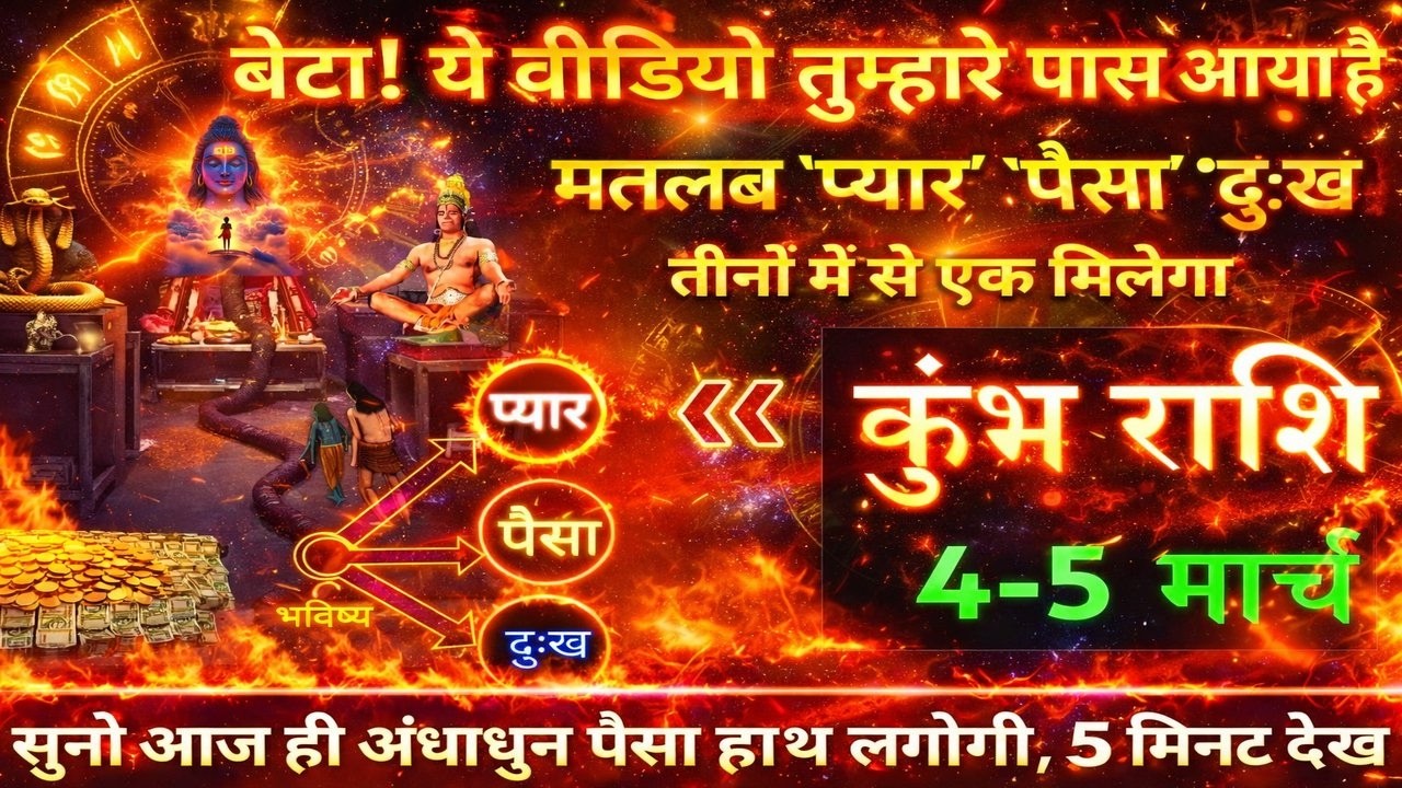 कुंभ राशि ।। 4-5 मार्च। बेटा ! ये वीडियो तुम्हारे पास आया है,मतलब, प्यार