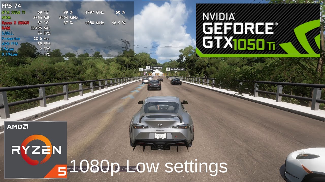 Forza Horizon 5 GTX 1050 Ti Low settings