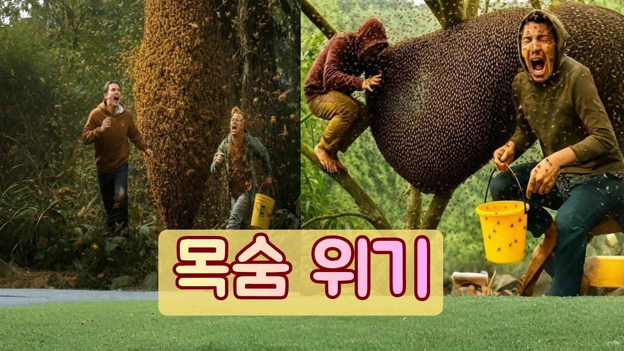 숲속 최악의 벌집 건드렸다… 벌떼 추격에 목숨 위기