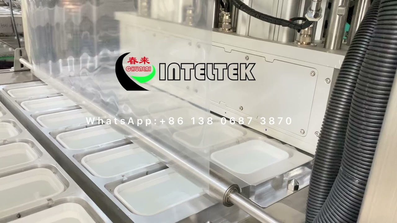 Cheese cup brine salt water filling sealing map vacuum nitrogen gas packing machine