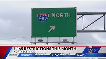 Pavement repairs mean lane, ramp closures for I-465 on northeast side