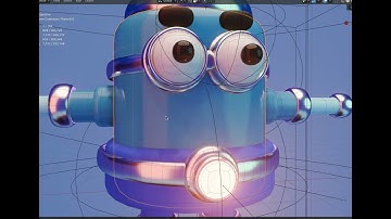 Button - 3d concept art a game character in Blender