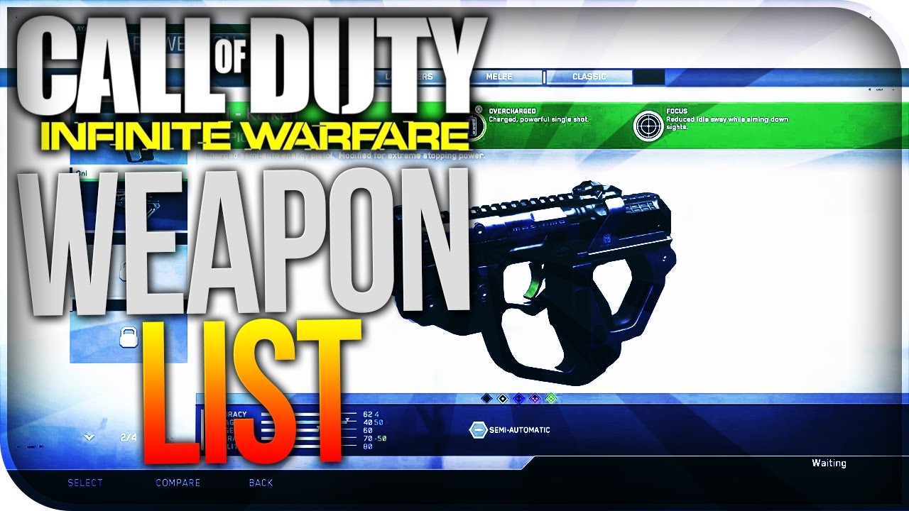 Call Of Duty Infinite Warfare Trophäen Leitfaden CALL OF DUTY INFINITE WARFARE MULTIPLAYER "WEAPONS LIST" (Infinite