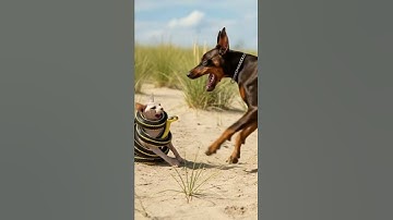 A puppy rescuing a kitten from an anaconda attack: The heroic dog that risked it all.