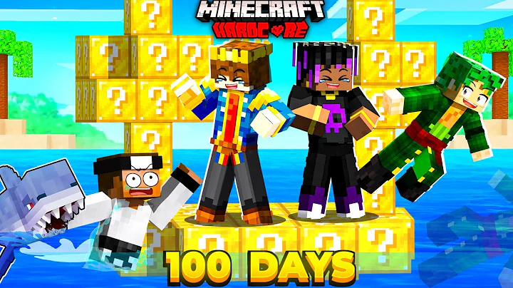 100 Days In LUCKY BLOCK ISLAND In Hardcore Minecraft 😰