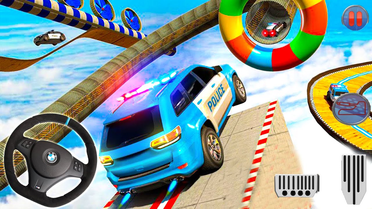 Realistic police stunts games 2021 - Impossible Car driving - Android gameplay