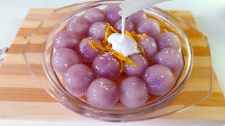 Zoete Taro Soep - Een Heerlijk Dessert Gemaakt Van Tapioca Parels