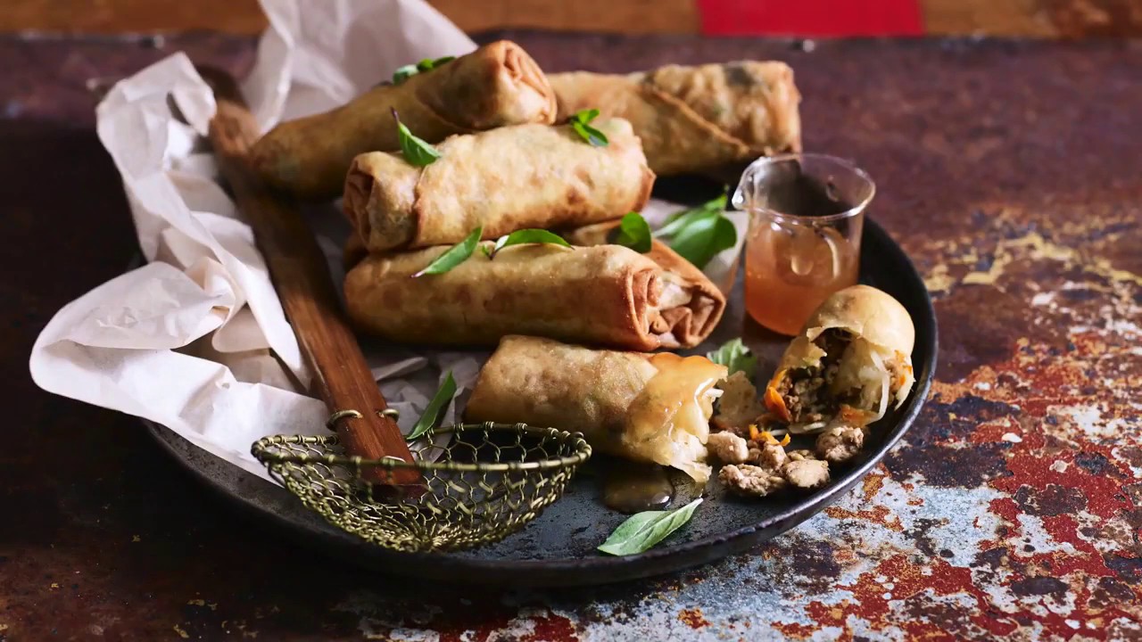 Chicken Spring Rolls - YouTube