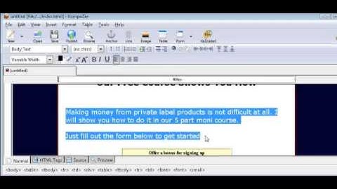 Step By Step Method To Creating Your First Squeeze Page- Part B