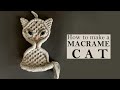DIY Macrame Cat. Macrame Toys, Macrame Wall Hanging Tutorial