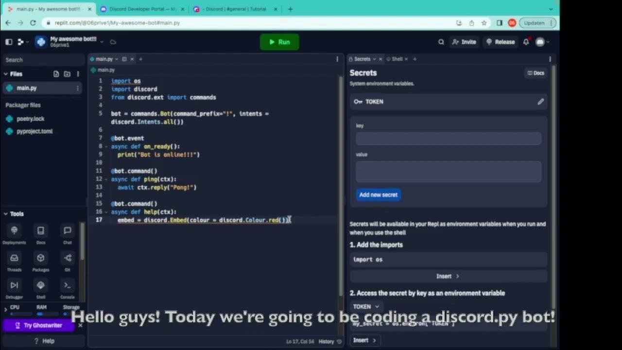 Discord Python Bot Tutorial | Discord.py - YouTube
