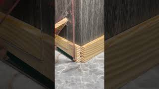 Perfect 90° Baseboard Corners Made Easy #shorts #woodworking #carpentry #trimwork #baseboard