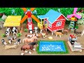 Diy how to make miniature farm diorama  build a pool shower of cows  cattle farm  farm house