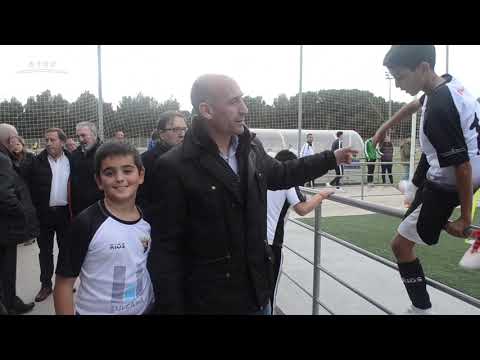 Luis Rubiales visita las instalaciones donde juega el CD Tudelano
