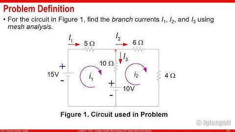 Example 1 VHIL (PART I) Mesh Analysis DC Steady State (SPANISH AUDIO)