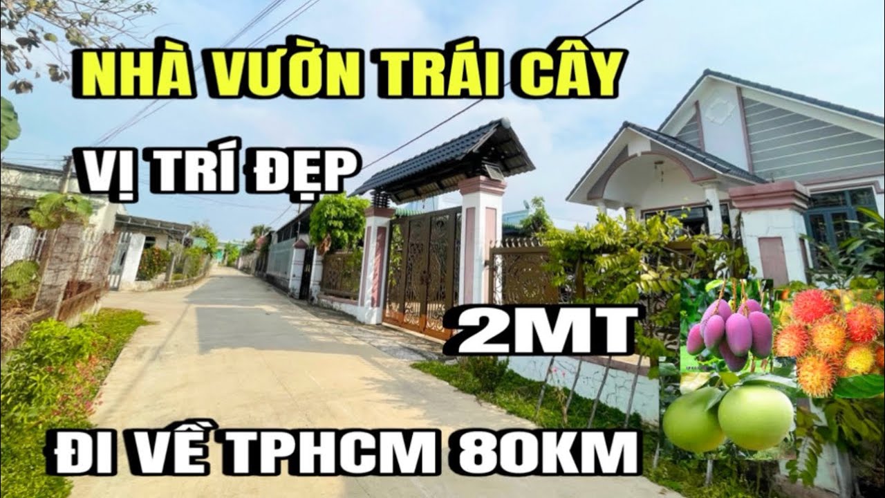 Nhà vườn trái cây, vị trí đẹp, 2MT, gần quốc lộ 1A, huyện Xuân lộc cũ, Đồng Nai
