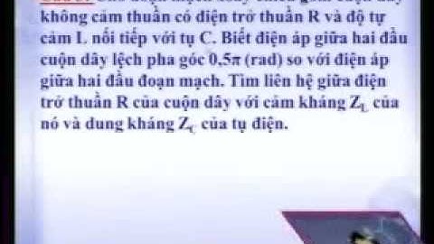 Dòng Điện Xoay Chiều P1.