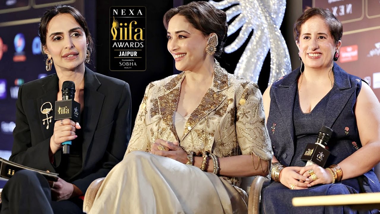 IIFA Awards 2025 Jaipur | Madhuri Dixit & Guneet Monga At The Journey of Women in Cinema Interaction