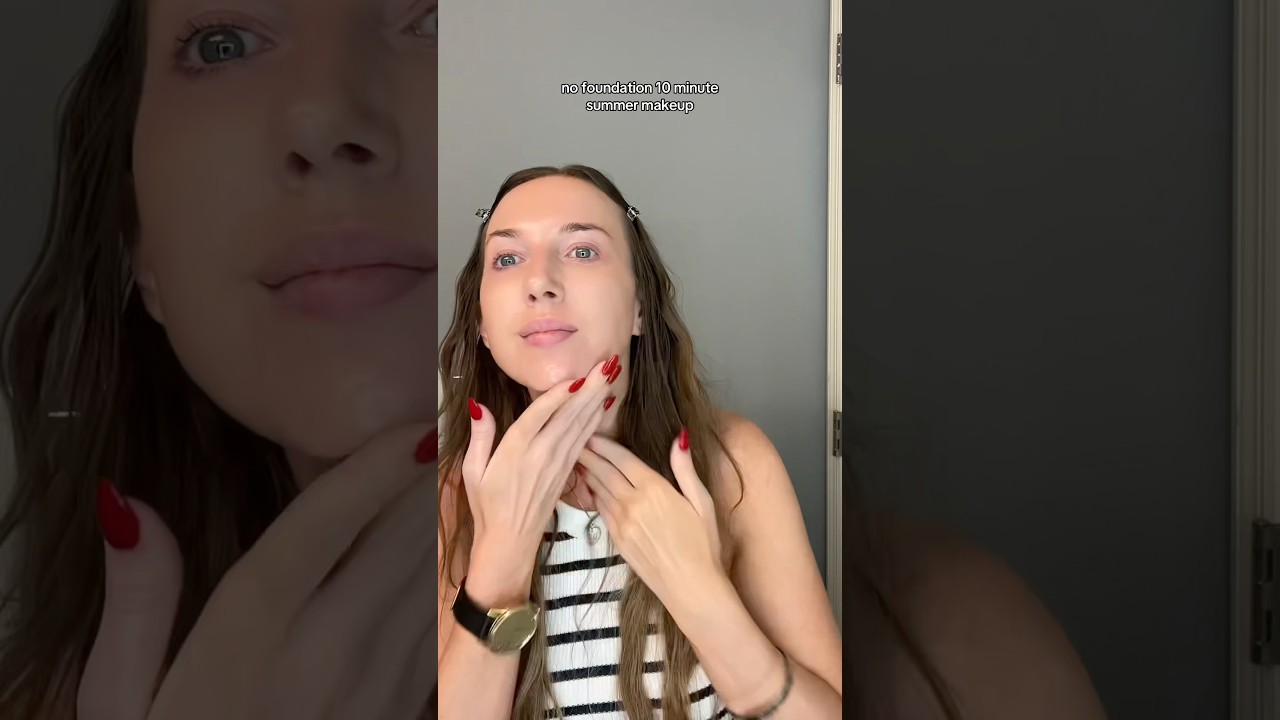 easy 10 min no foundation summer makeup💕 