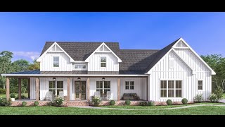MODERN FARMHOUSE PLAN 041-00328 WITH INTERIOR