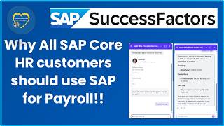 Why Every SAP SuccessFactors Core HR Customer Should Use SAP for Payroll!!