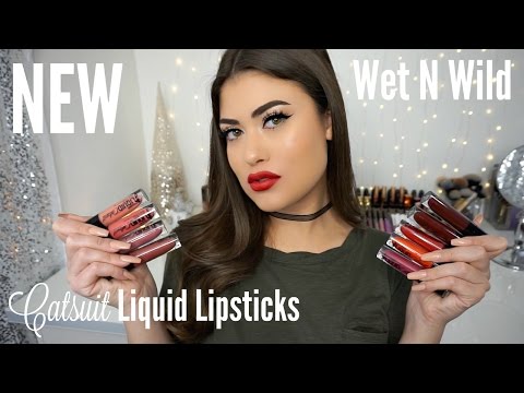 Video: Wet n Wild Flame của trò chơi MegaLast Liquid Catsuit Matte Lipstick Review