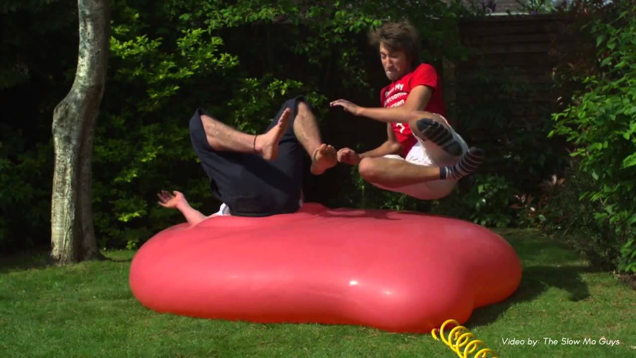 Giant 6ft Water Balloon The Slow Mo Guys [SOUND Redesign] YouTube