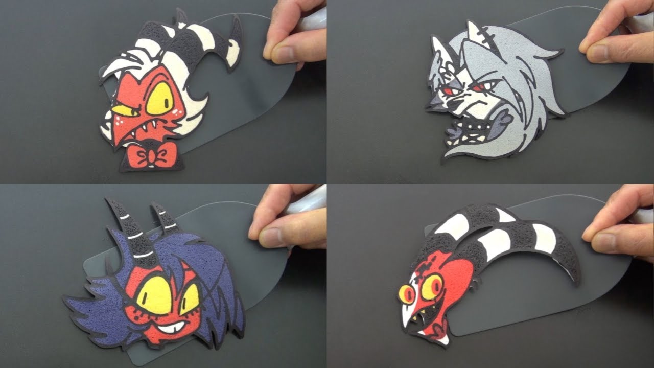 Helluva Boss Pancake Art Moxxie, Millie, Blizto, Loona YouTube