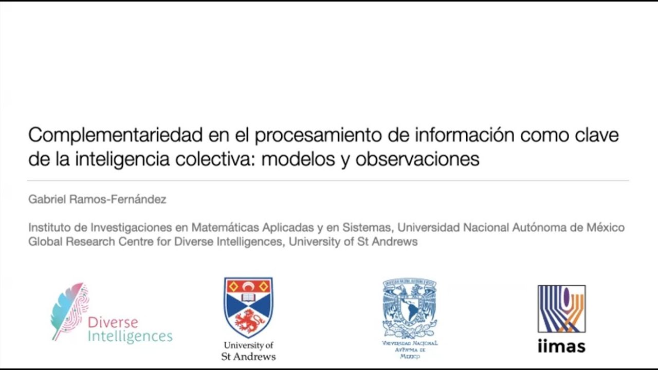 Complementariedad en el procesamiento de información como clave de la inteligencia colectiva: Modelos y observaciones.