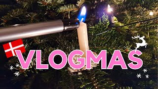 Hygge fresh Christmas tree with real candles! Vlogmas 12 December!