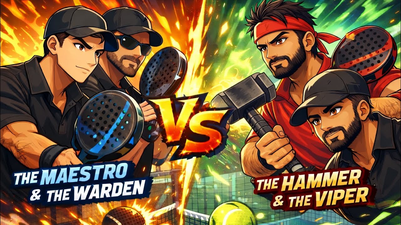 Competitive Padel Match Non-Stop Rallies Maestro and Warden tested to max 