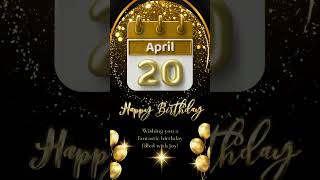 Happy Birthday Song for 20 April 🎉 | Special Birthday Wishes Music Video 🎂